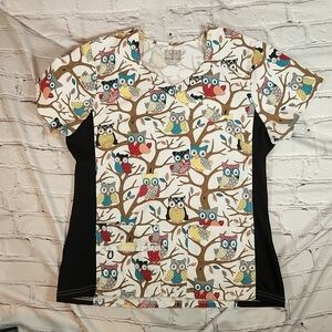 White label stretch women's scrub top